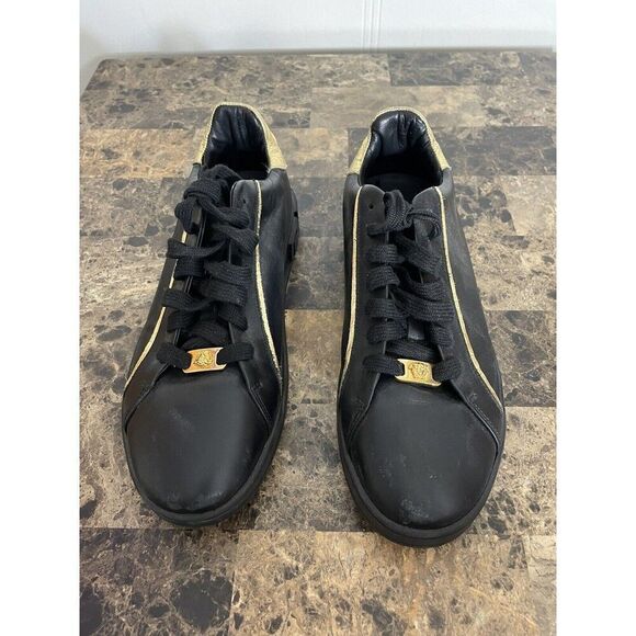 VERSACE Leather Studded Accents Sneakers - Picture 7 of 13